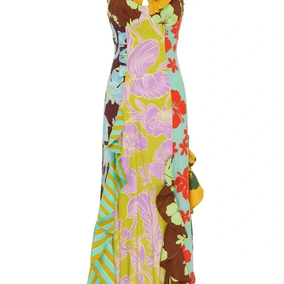 Alemais Poppy Spliced Midi Dress US 6 - Picture 5 of 9